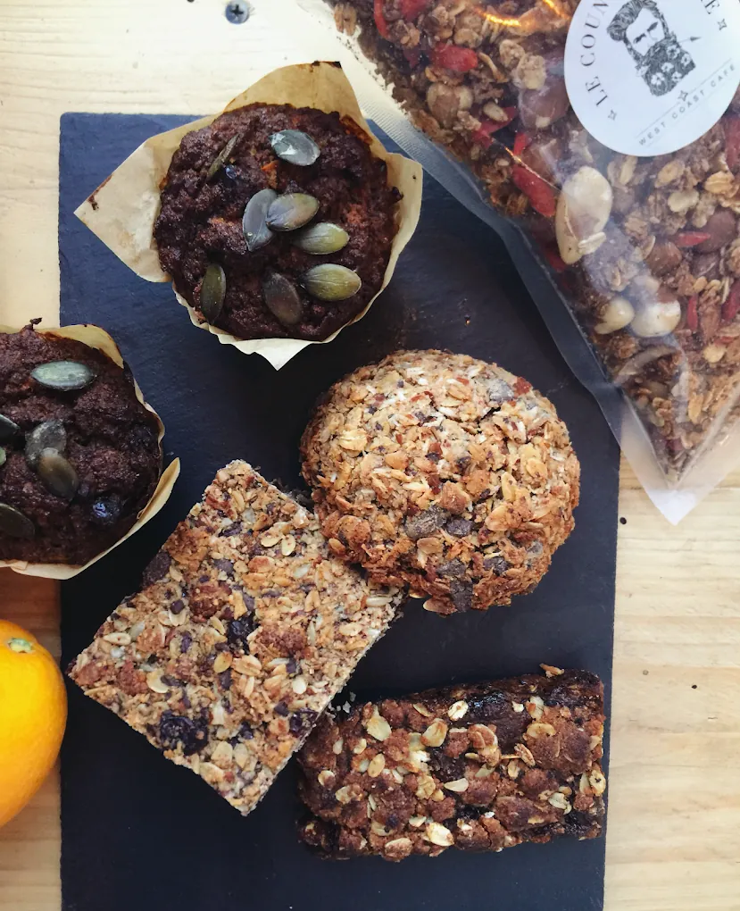 Muffins, cookies, granola et barres de céréales